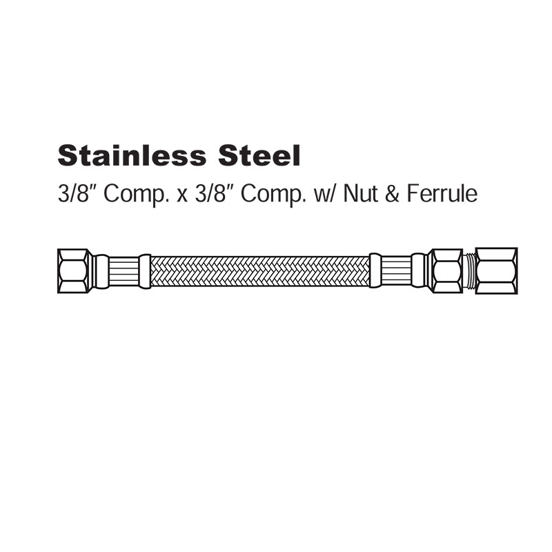 12" Stainless Steel Supply Line