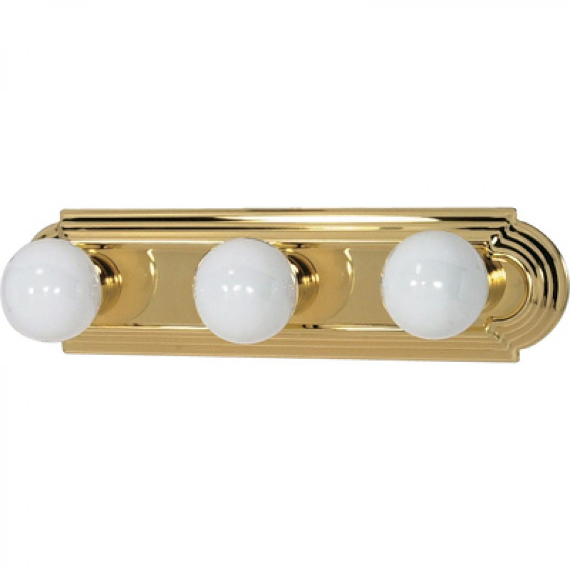 18" 3 Bulb Vanity Strip Fixture Polished Brass