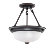 11" Semi-Flush 2 Light Pendant Ceiling Fixture - Bronze