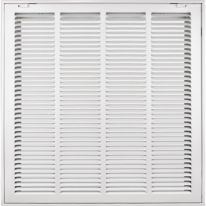 30" x 6" White Hinged Flat Return Air Filter Grill
