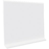 4" x 48" White Vinyl Wall Cove Base
