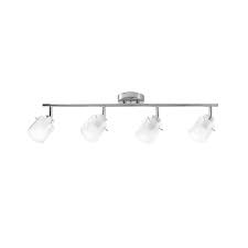 4 Light Track Light W/Alab Gl Bn