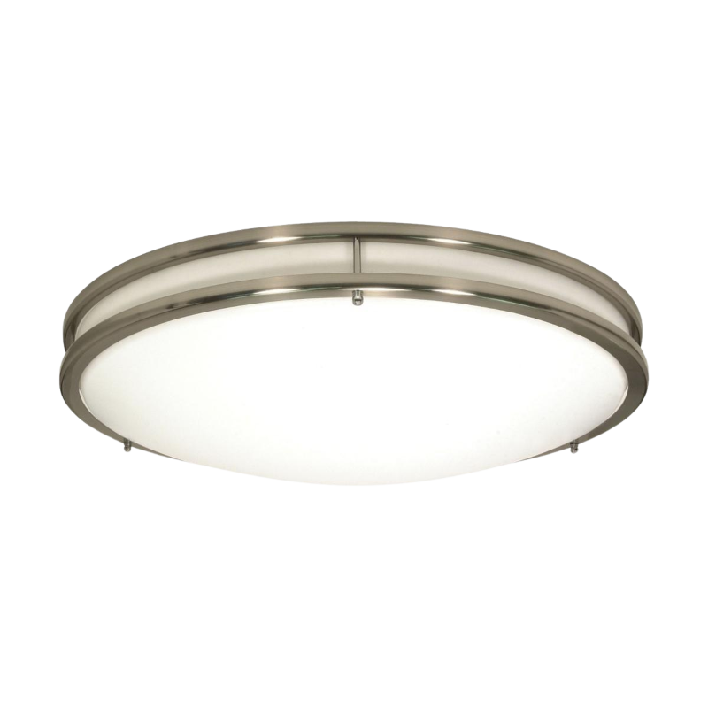 17" Glamour LED Flush Mount Fixture - Satin Nickel - 25 Watt