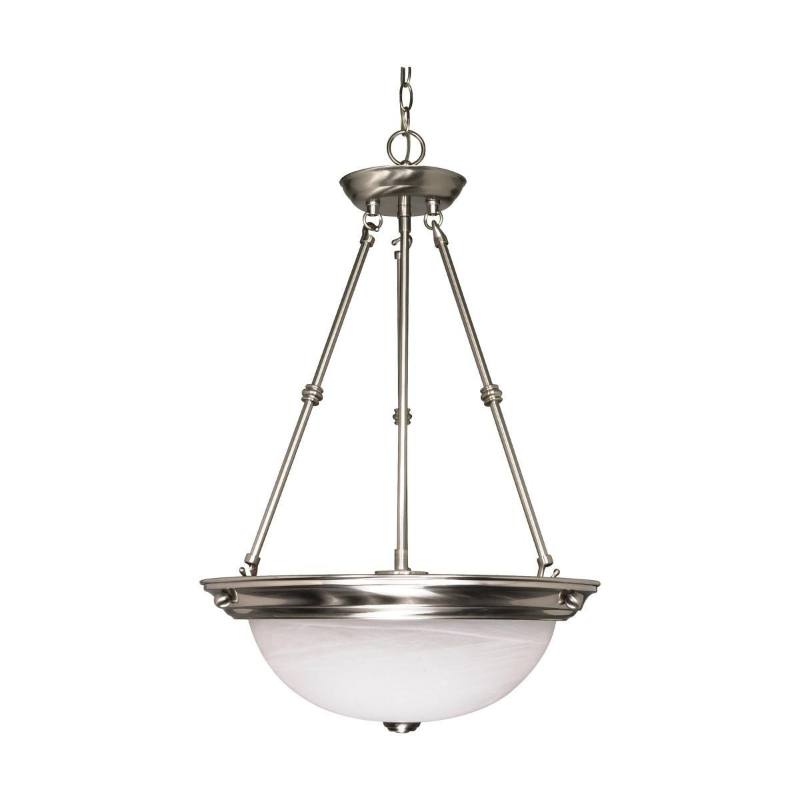 Pendant Light Fixture - Satin Nickel - 20"