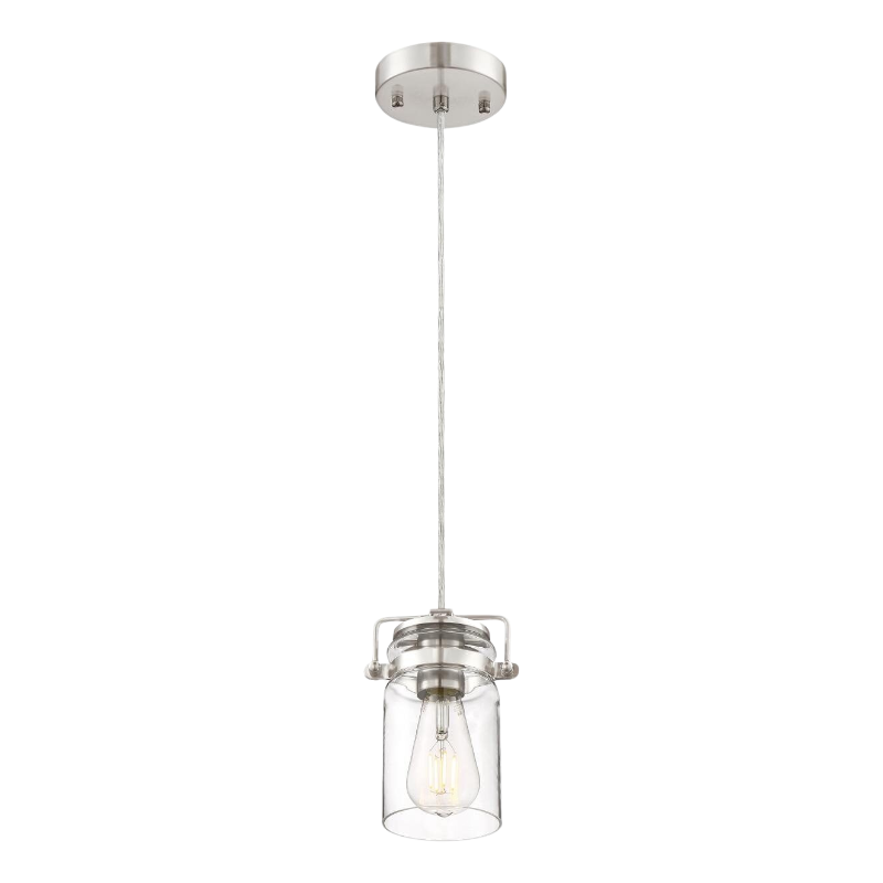 Antebellum Mini Pendant - Satin Nickel - 7.5" - 1 light