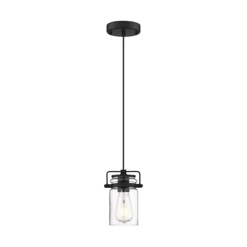 Antebellum Mini Pendant - Matte Black - 7.5" - 1 light