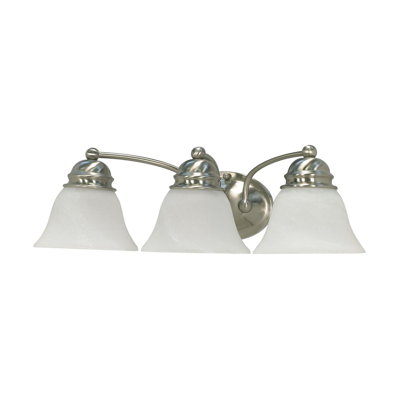 21" Empire  3 Bulb Vanity Fixture - Satin Nickel