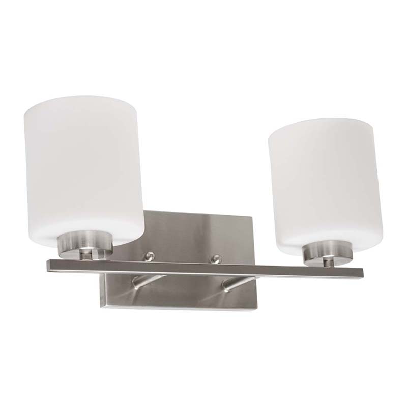 15" Idris 2 Bulb Vanity Fixture - Satin Nickel