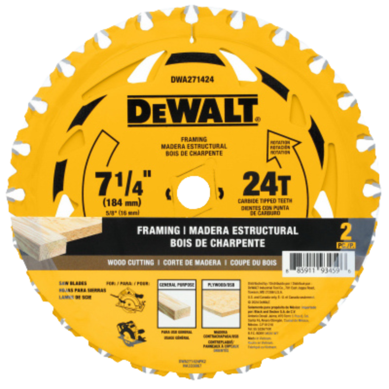 DeWalt Circular Saw Blade - 7-1./4" - 24 Tooth