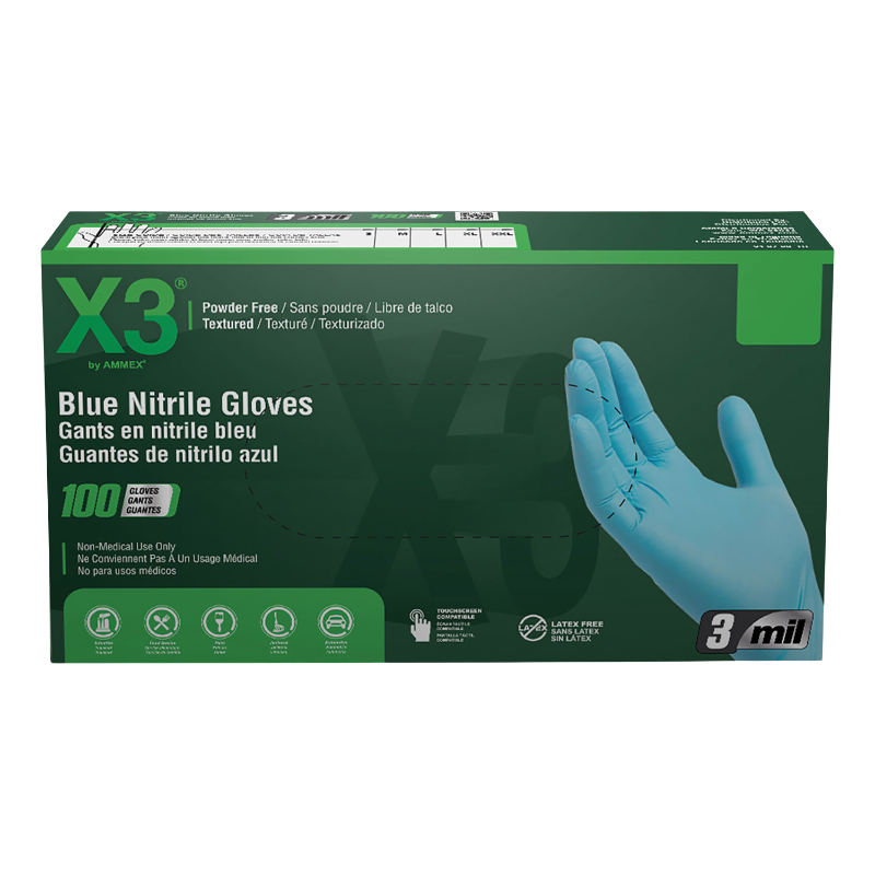 Nitrile Industrial Gloves - XL - Pack of 100