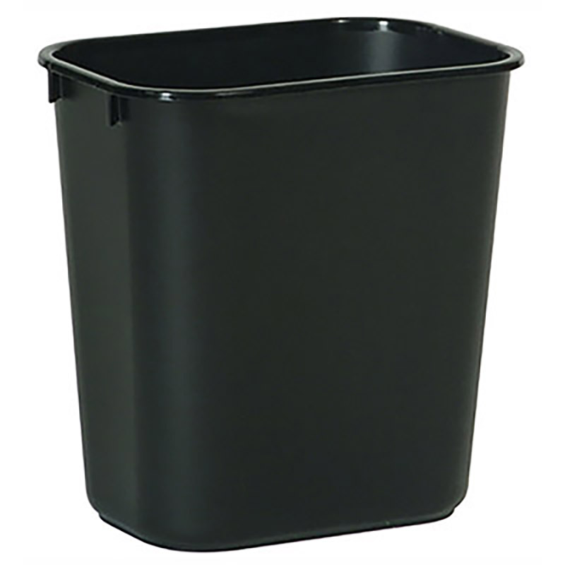 28 Quart Office Trash Can - Black