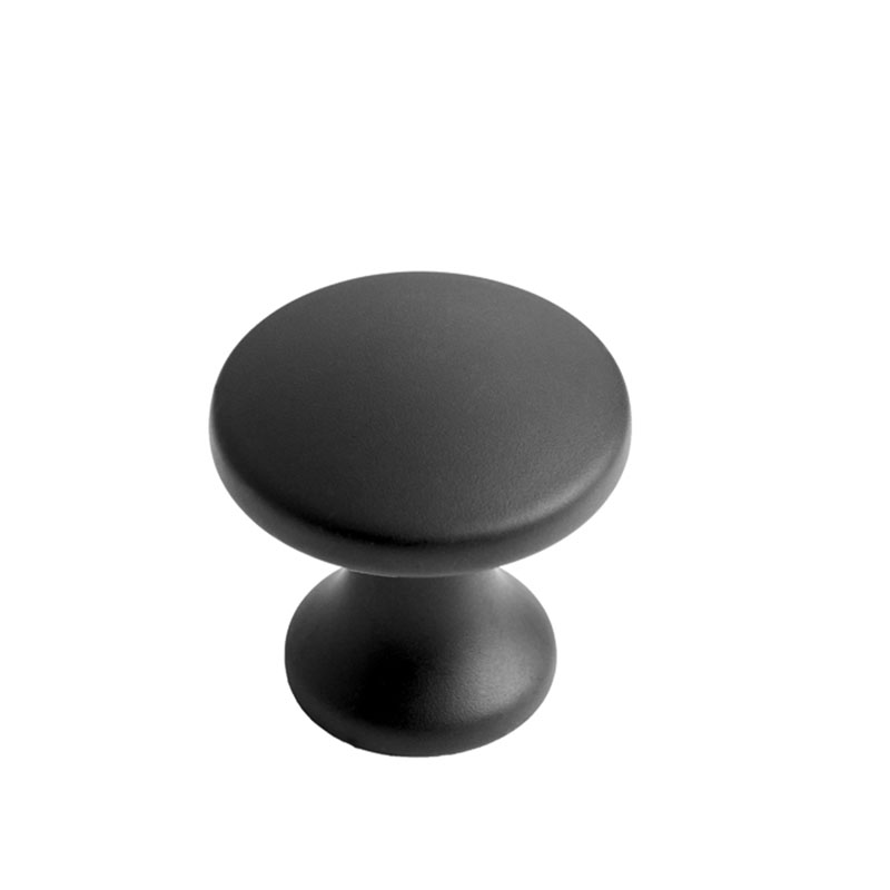 1" Waterfront Round Cabinet Knob - Matte Black