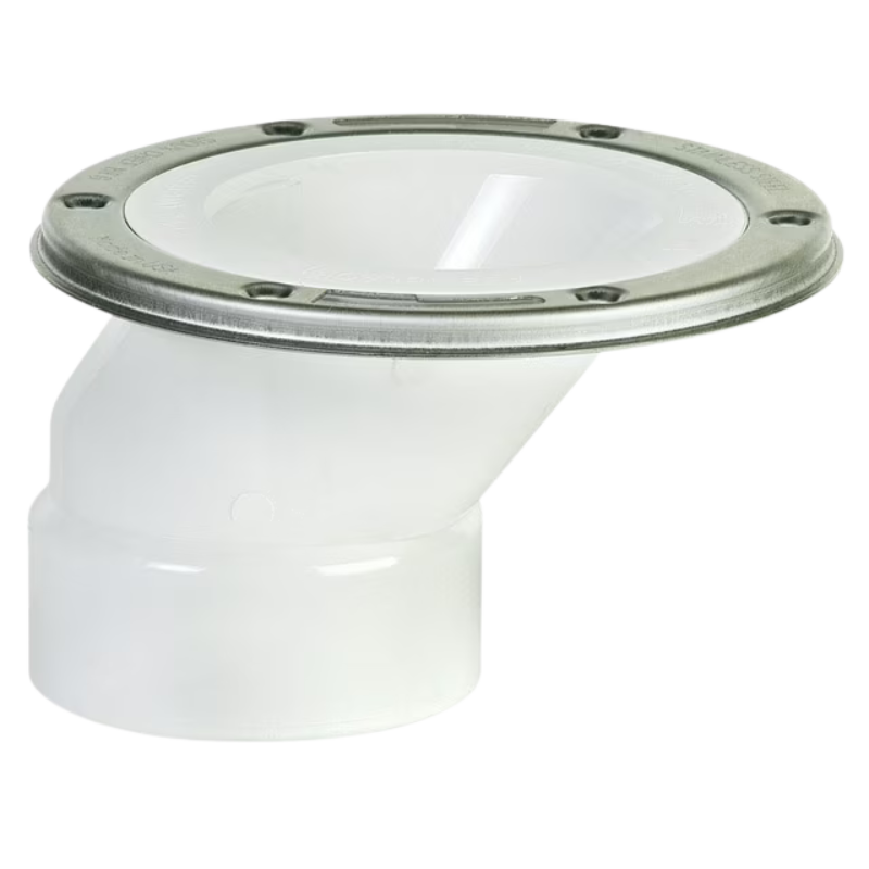 4 X 3 Offset Toilet Flange W/ Stainless Steel Ring