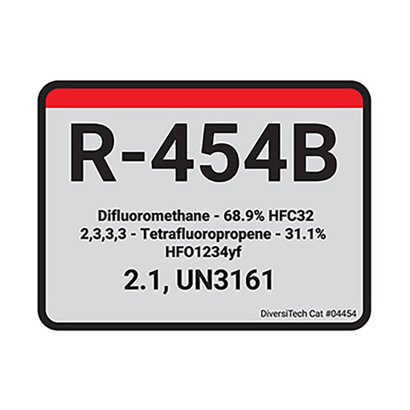 3" X 4" Freon Refrigerant Labels - R454B - 10/pack