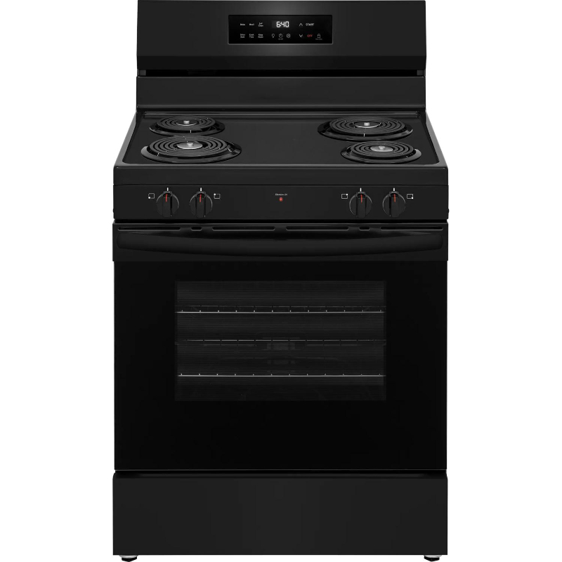 Frigidaire® 30" Free-Standing 4 Burner Self Cleaning Electric Range - Black