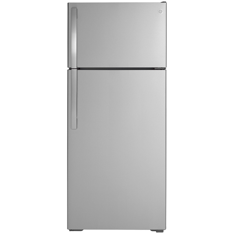 GE® 17.5 cu. ft. Icemaker Ready Top Freezer Refrigerator - Stainless Steel