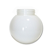 6" Frost Threaded Plastic Globe