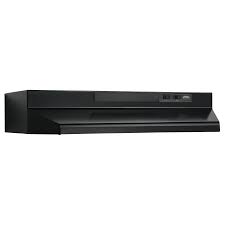 24" Black Range Hood Convertible