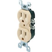 Wall Duplex Recept Co/Alr Ivory