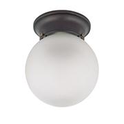 6" Flush Ball Mah Brz/Frst Glass