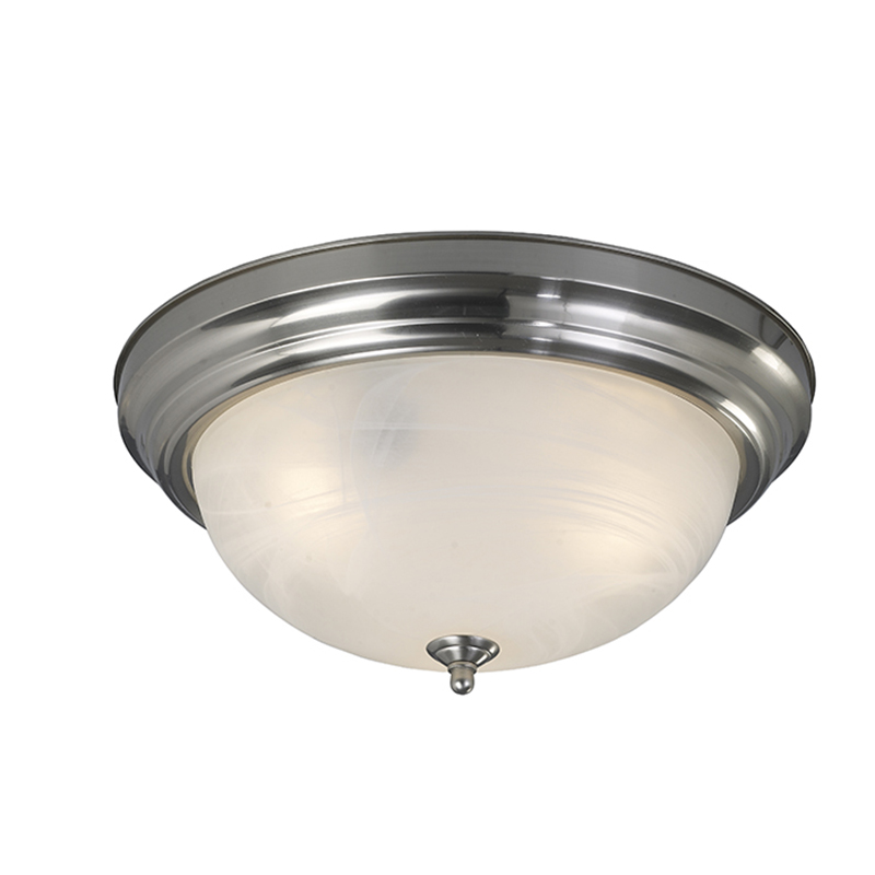 13" Pewt Dome Fix.  W/Opal Gls