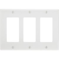 Triple Decorative Wall Plate Wht