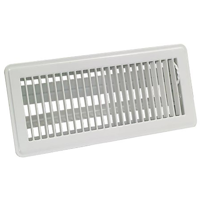 4"X10" Flr. Register Wht.