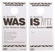 Maintenance Repair Door Tag