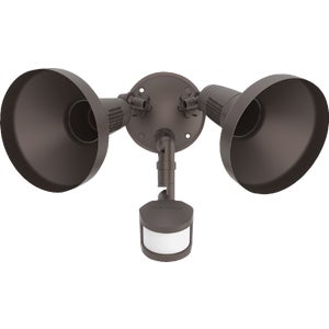 Motion Activated Security Flood Light - 2 Light - Bronze
