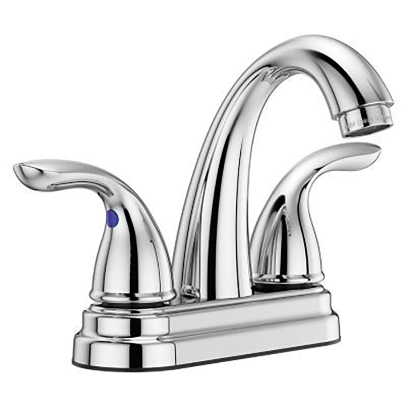 Pfister Two Handle Bathroom Faucet - Chrome - Push & Seal Drain