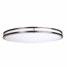 32" LED 52W Oval Ringed Decorative Ceiling Fixture -Satin Nickel