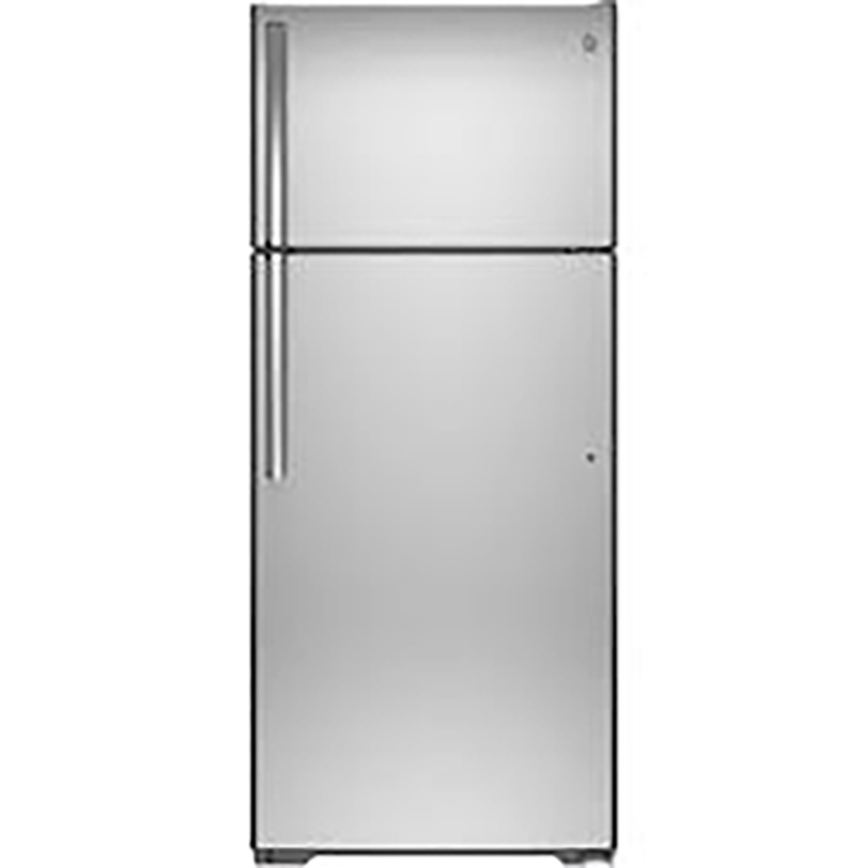 GE® 17.5 cu. ft. Top Freezer Refrigerator - Stainless Steel