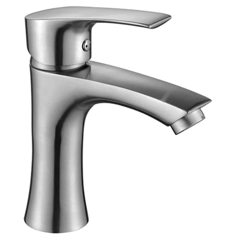 Single Handle Bathroom Basin Faucet - Satin Nickel - With Pop-Up