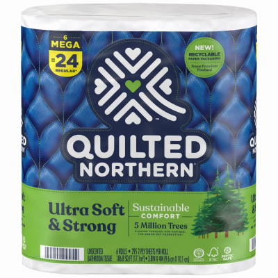 Quilted Northern Mega Roll Toilet Paper   - 6/pack