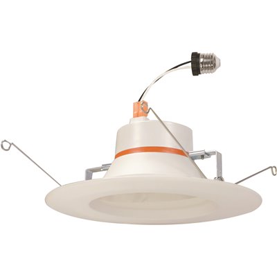9W LED Recessed Can Retrofit Trim - White - 4/pack