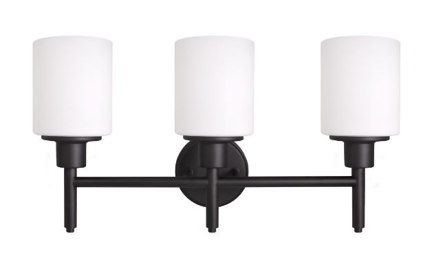 Aubrey 21.6" Vanity Fixture - 3 Light - Matte Black