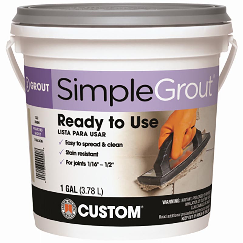 Pre-Mixed Bright White Ceramic Tile Adhesive and Grout  - Gallon