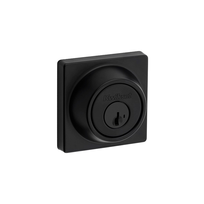 Kwikset 600 Contemporary SmartKey Single Cylinder Deadbolt - Matte Black