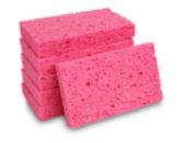 3.6" x 6.5" x 0.09" Small Cellulose Sponge - 2/pack