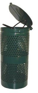 Aluminum Dogipot® Trash Receptacle with Lid - 1206A-L