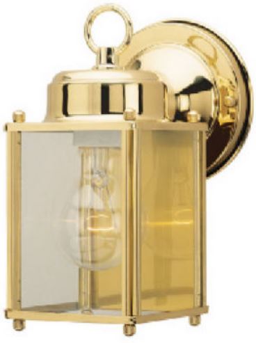 Wall Mount Lantern - Polished Brass