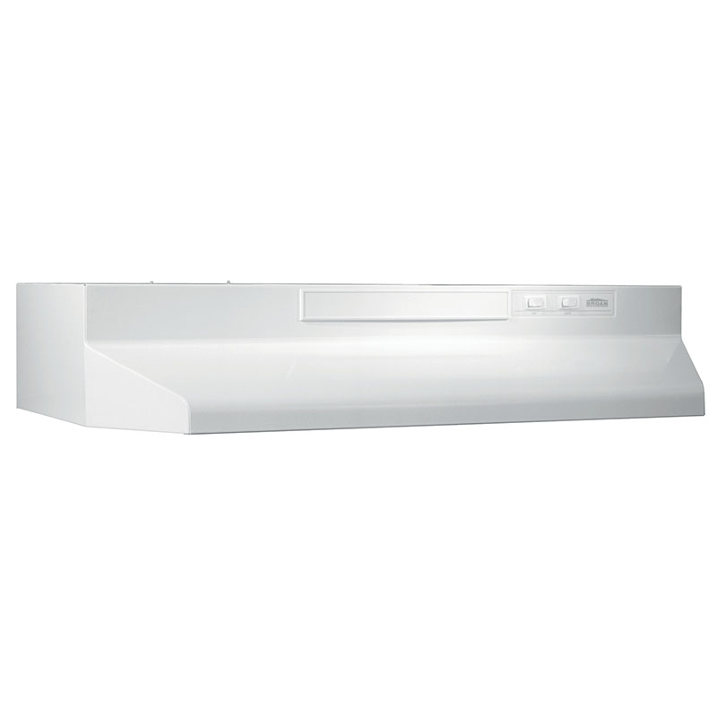 36" Broan Convertible Under Cabinet Range Hood - White