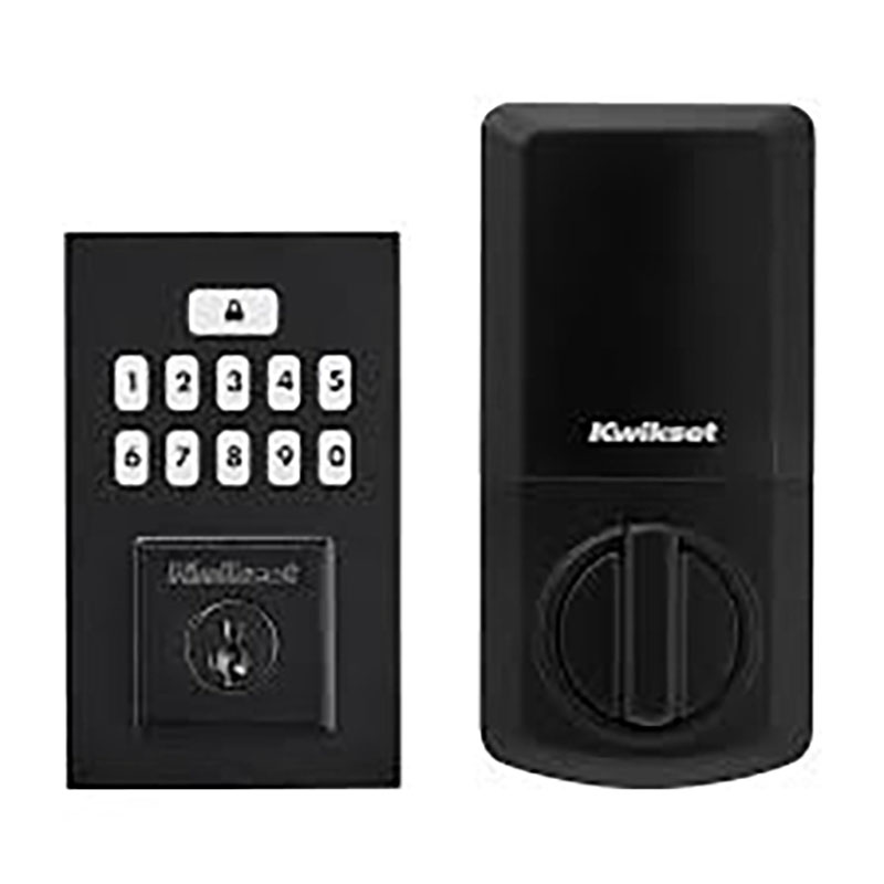 Kwikset 9260CNT SmartCode 260 Electronic Deadbolt - SmartKey - Matte Black