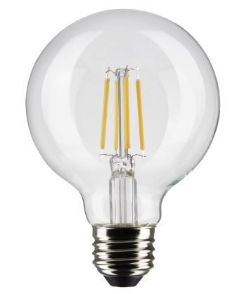 6W G25 LED 3000K 60W Eqv Clear Soft White Vanity Light Bulb