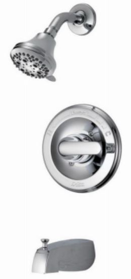 Delta Monitor Single Handle Tub & Shower Faucet - Chrome