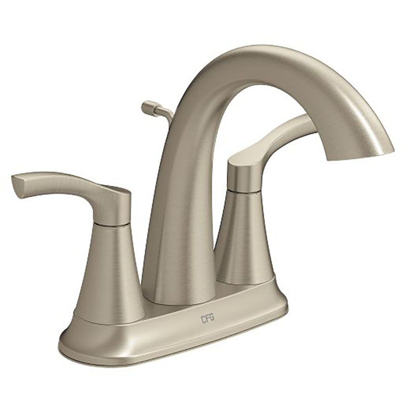 CFG Ash Two Handle Bathroom Faucet - Satin Nickel - With Pop-Up