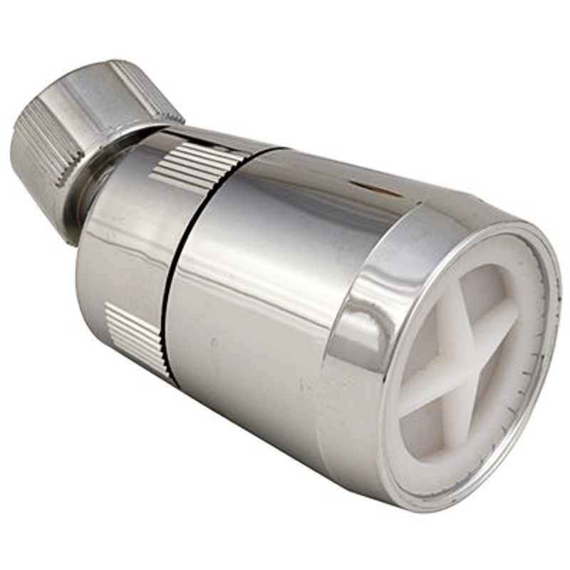 Plastic Economy Shower Head - 2.5 GPM - Plastic Ball Joint - Chrome