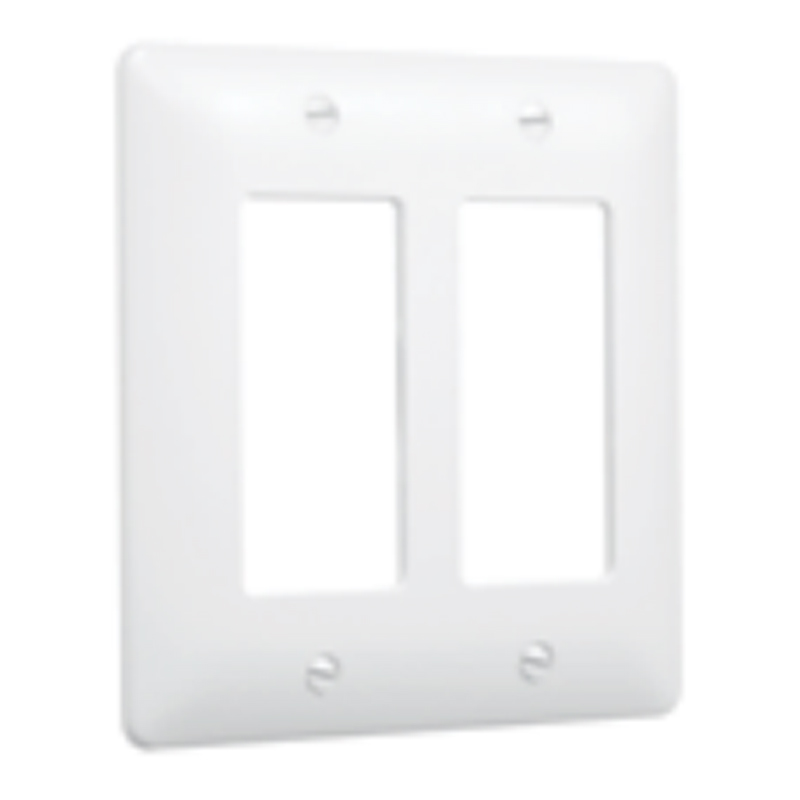 Titan3 2 Gang Decorator Plate - White - 5/pack