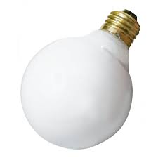25W G25 White Incandescent Vanity Light Bulb