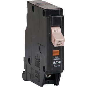 Cutler Hammer Breaker - 20 Amp - Single Pole - CHF Type - 3/4" Wide